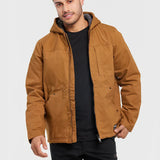 CAT HOODED SHERPA LINED JACKET - 1040041