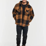 CAT HOODED FLANNEL SHIRT JACKET - 1040045