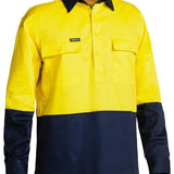 BISLEY Hi Vis CLOSED FRONT DRILL SHIRT - BSC6267