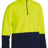 BISLEY Hi Vis POLAR FLEECE ZIP PULLOVER - BK6889
