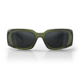 SAFESTYLE AURAS MATTE MOSS GREEN FRAME GREY POLARISED LENS