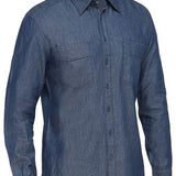 BISLEY MENS LONG SLEEVE DENIM WORK SHIRT - BS6602