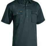 BISLEY CLOSED FRONT SS COTTON DRILL SHIRT - BSC1433
