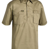 BISLEY CLOSED FRONT SS COTTON DRILL SHIRT - BSC1433