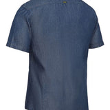 BISLEY MENS SHORT SLEEVE DENIM WORK SHIRT - BS1602