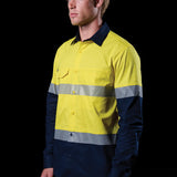 FXD HI-VIS VENTED STRETCH LONG SLEEVE WORK SHIRT LSH-4T