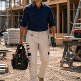 BISLEY FLX&MOVE STRETCH CANVAS ELASTIC WAIST CARGO PANTS - BPC6338
