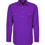 PILBARA MENS CLOSED FRONT L/S SHIRT - RM200CF