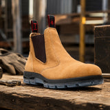 REDBACK BOBCAT ELASTIC SIDED BANANA SUEDE SAFETY BOOT - USBBA