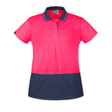 SYZMIK WOMENS HI VIS BASIC SHORT SLEEVE POLO - ZH731