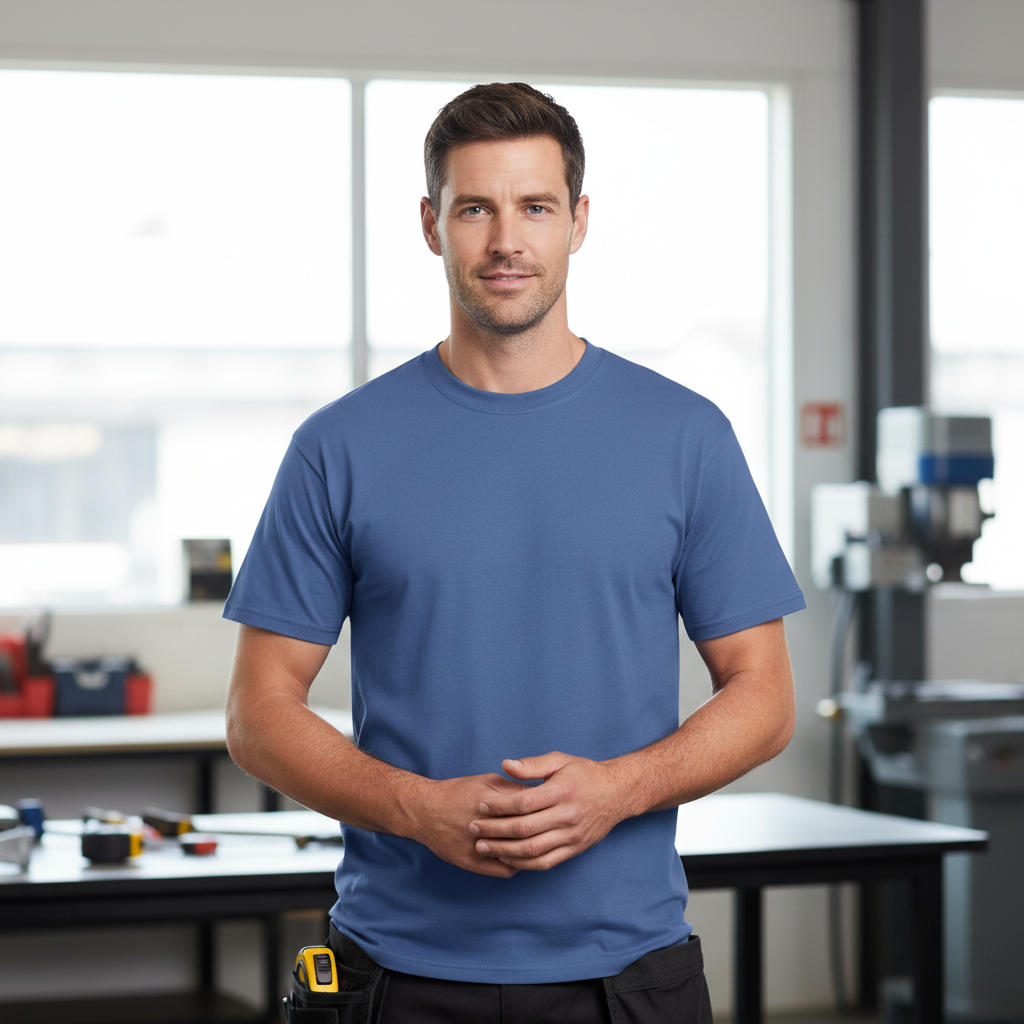 Denim T-shirt lifestyle image