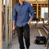BISLEY MENS LONG SLEEVE DENIM WORK SHIRT - BS6602