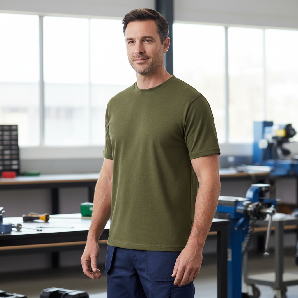 Khaki T-shirt lifestyle image