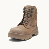 BLUNDSTONE ROTOFLEX LEATHER ZIP/LACE SAFETY BOOT - B8063