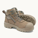 BLUNDSTONE ROTOFLEX NUBUCK ZIP/LACE SAFETY BOOT - B8553