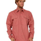 PILBARA MENS CLOSED FRONT L/S SHIRT - RM200CF