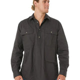 PILBARA MENS CLOSED FRONT L/S SHIRT - RM200CF