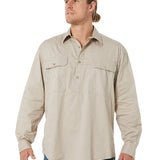 PILBARA MENS CLOSED FRONT L/S SHIRT - RM200CF