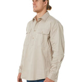 PILBARA MENS CLOSED FRONT L/S SHIRT - RM200CF