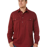 PILBARA MENS CLOSED FRONT L/S SHIRT - RM200CF