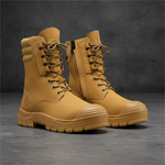 Steel Blue Collie wheat boot studio image