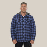 HARD YAKKA QUILTED FLANNEL HOODED SHACKET -Y06690