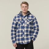 HARD YAKKA QUILTED FLANNEL HOODED SHACKET -Y06690